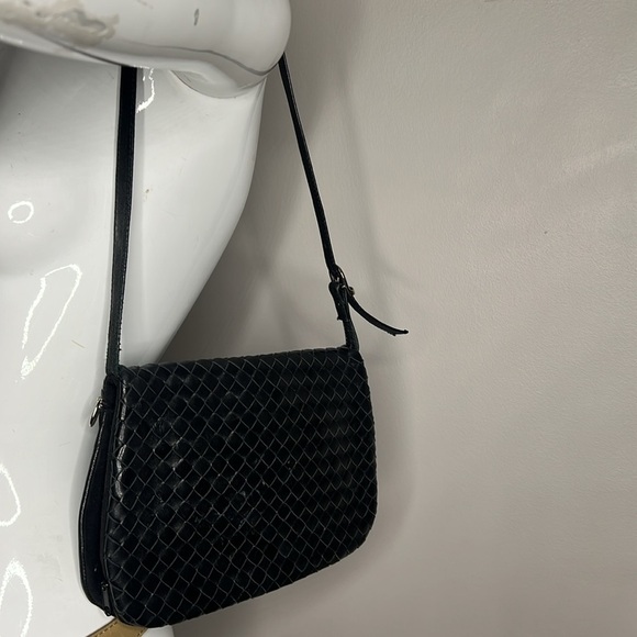 Leather Vintage Intrecciato Shoulder Bag - Made in Italy - Picture 3 of 12